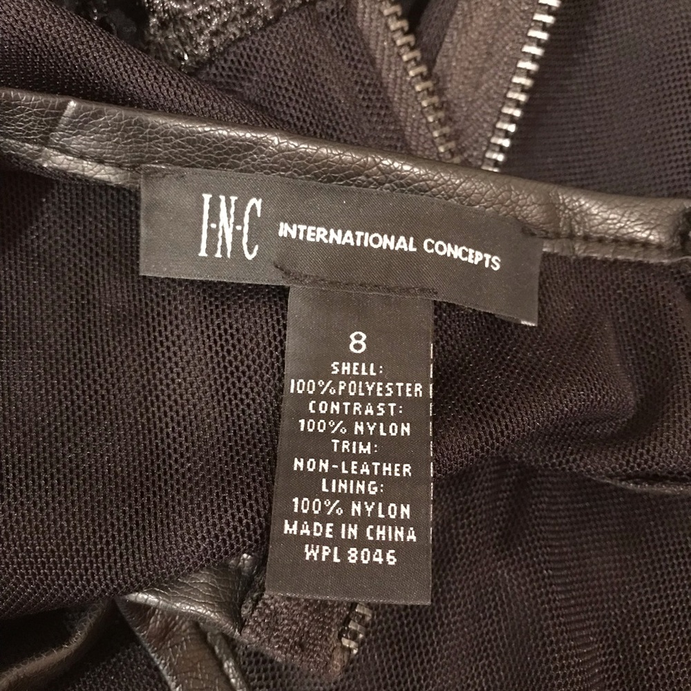 INC International Concepts Black Lace Dress Size 8 Sleeveless Formal Elegant - Picture 13 of 14